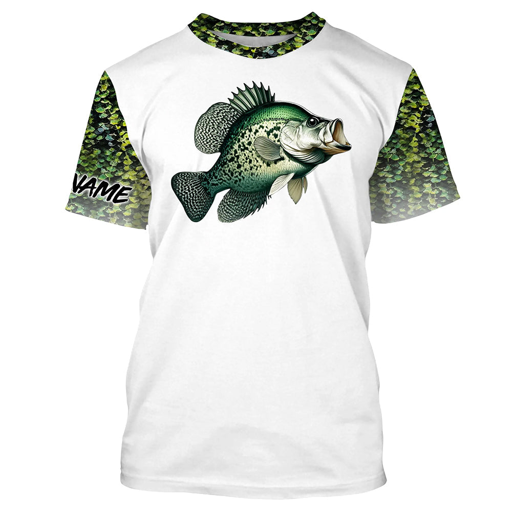 Crappie Fishing green scales 3D All Over print personalized fishing apparel NQS575