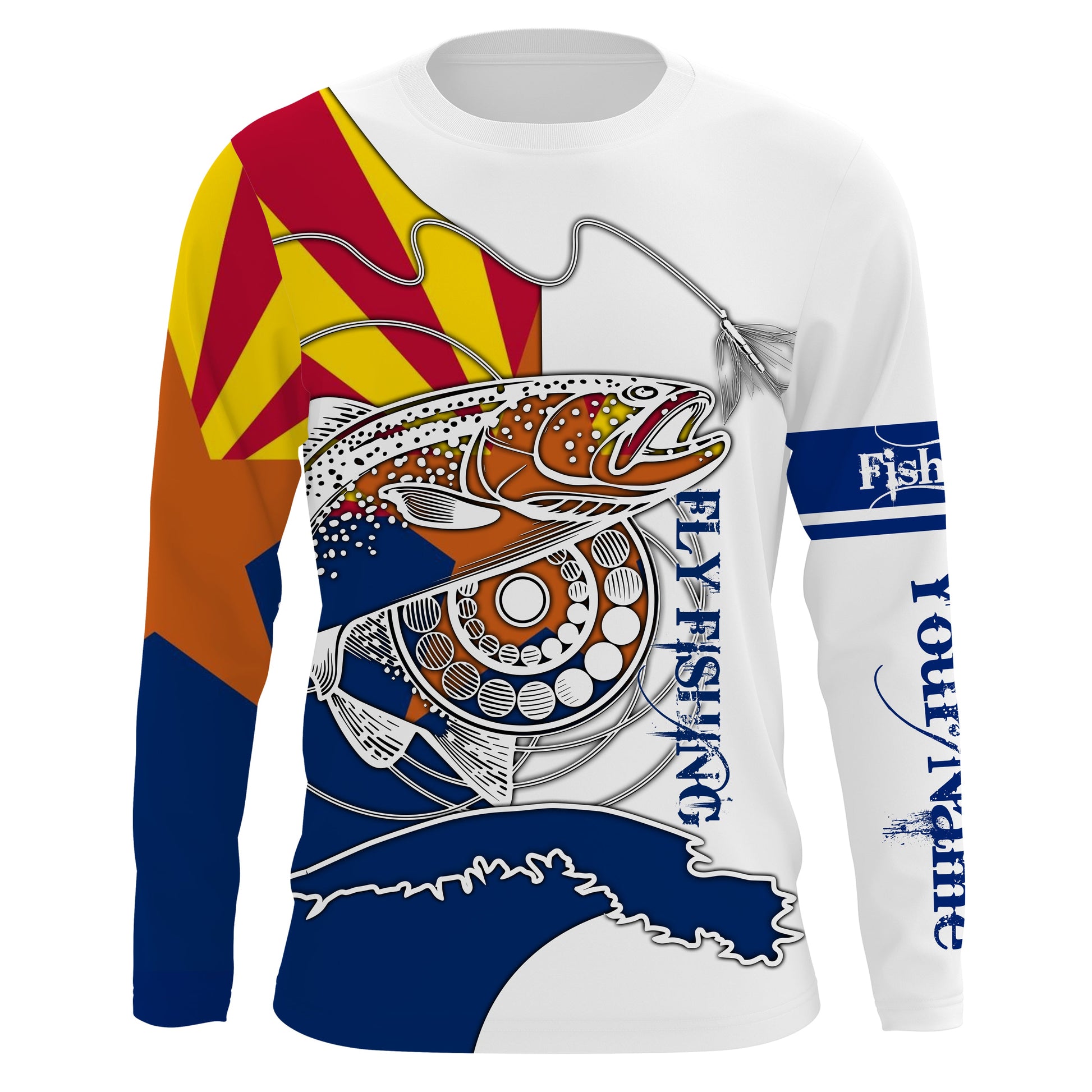 AZ Arizona Trouts fly fishing custom name performance fishing NQS3607