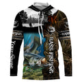 Largemouth Bass Fishing Camo UV protection customize name long sleeves fishing NQS712