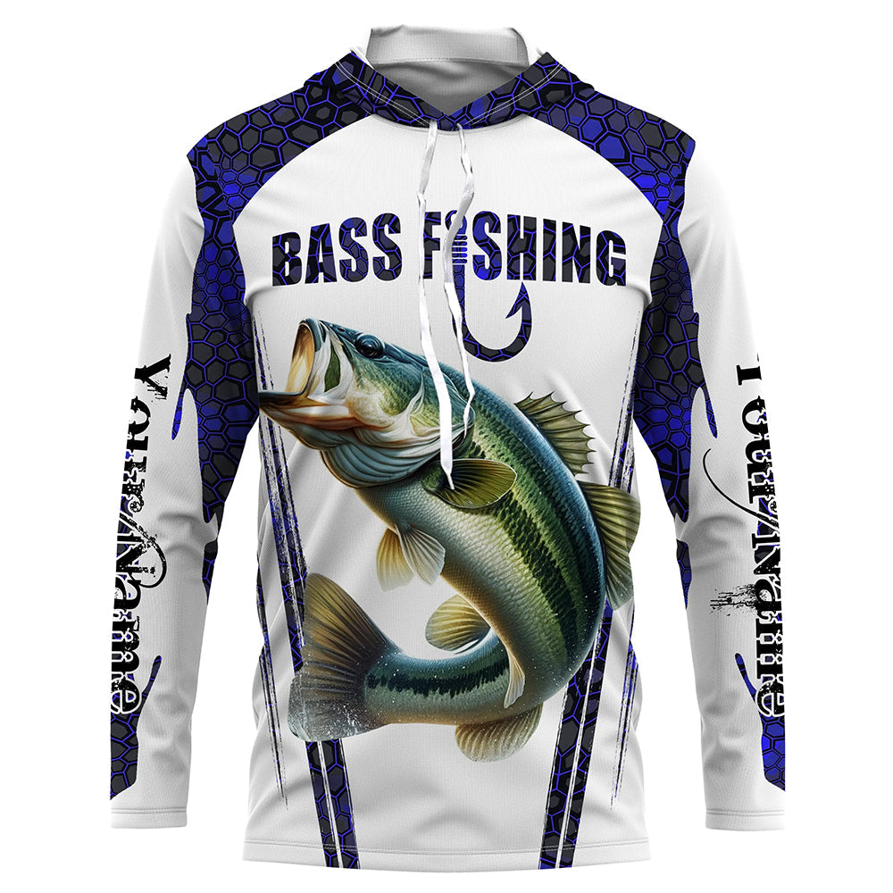 Largemouth Bass fishing blue camo Custom Funny Fishing, Gift For Fisherman NQS5455