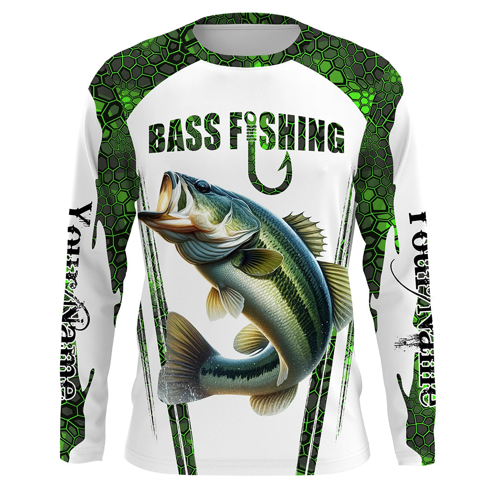 Bass fishing green camo Custom Funny Fishing, Gift For Fisherman NQS5456
