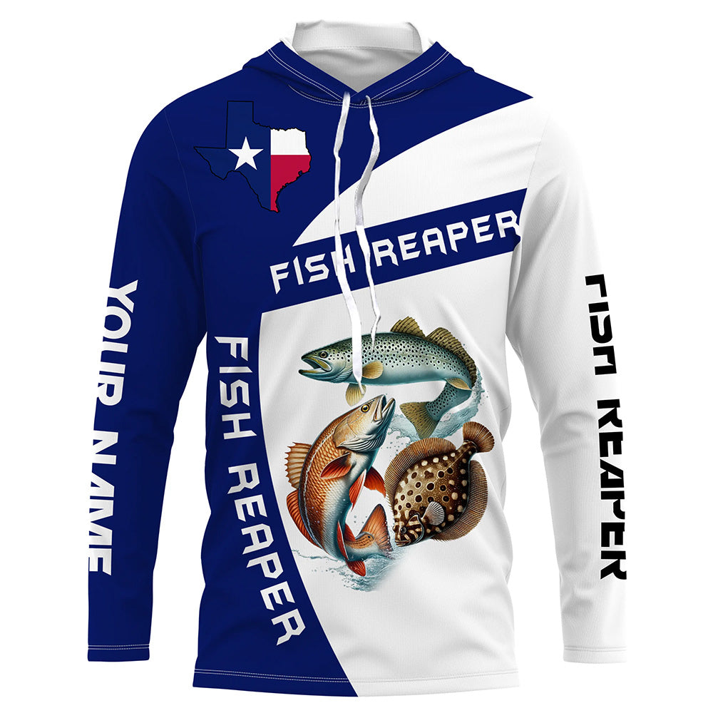 Texas Slam Redfish, Speckled Trout, Flounder Fishing Customize Name 3D All Over Printed NQS455