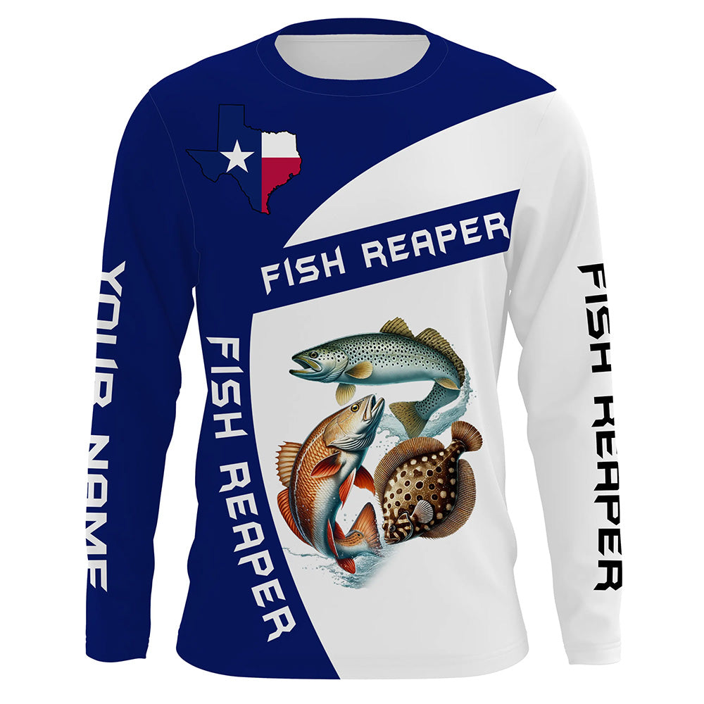 Texas Slam Redfish, Speckled Trout, Flounder Fishing Customize Name 3D All Over Printed NQS455