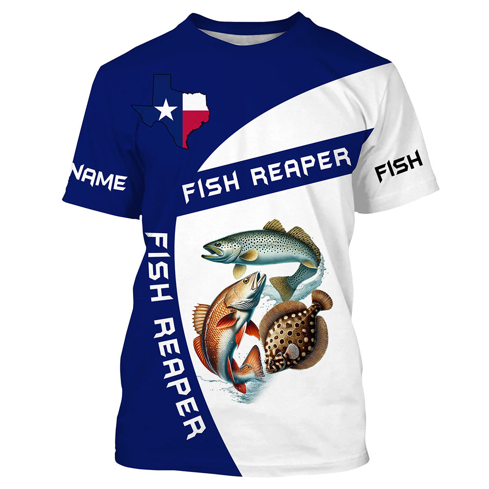 Texas Slam Redfish, Speckled Trout, Flounder Fishing Customize Name 3D All Over Printed NQS455