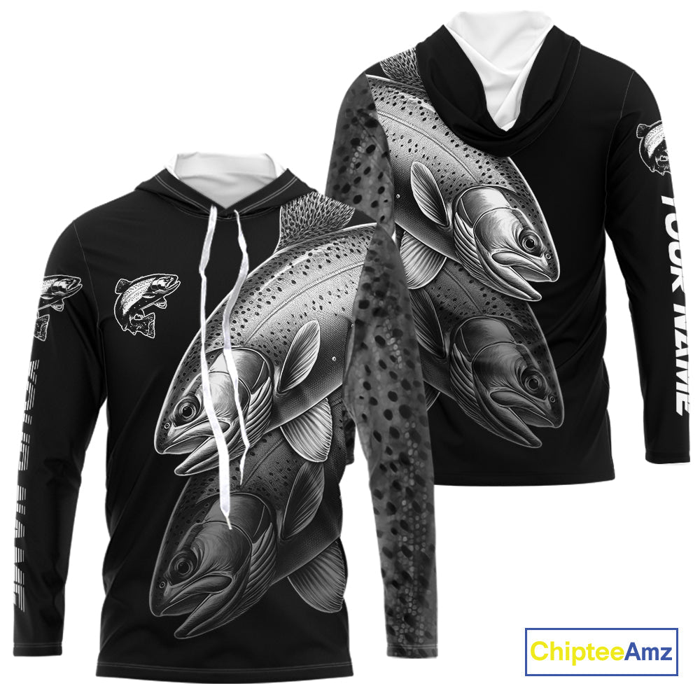 Rainbow Trout performance Fishing Custom Trout Fishing Long Sleeve Tournament Fishing