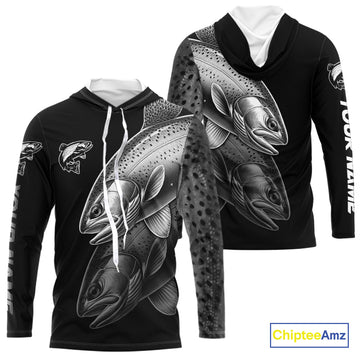 Rainbow Trout performance Fishing Custom Trout Fishing Long Sleeve Tournament Fishing