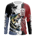 Red, white and blue Largemouth Bass fishing American Flag Custom patriotic Bass fishing NQS9530