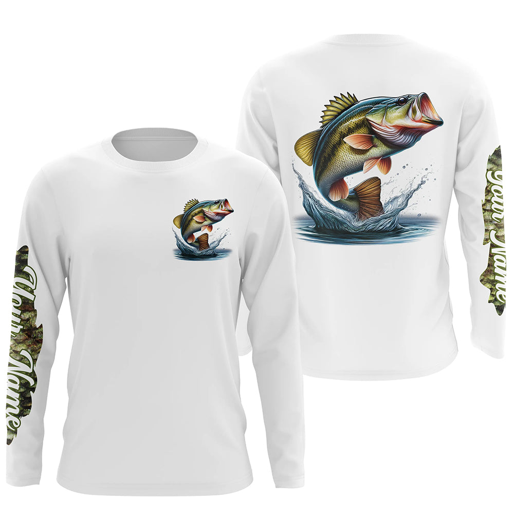 Largemouth Bass fishing Custom name Long sleeve Fishing, Bass Fishing NQS4340