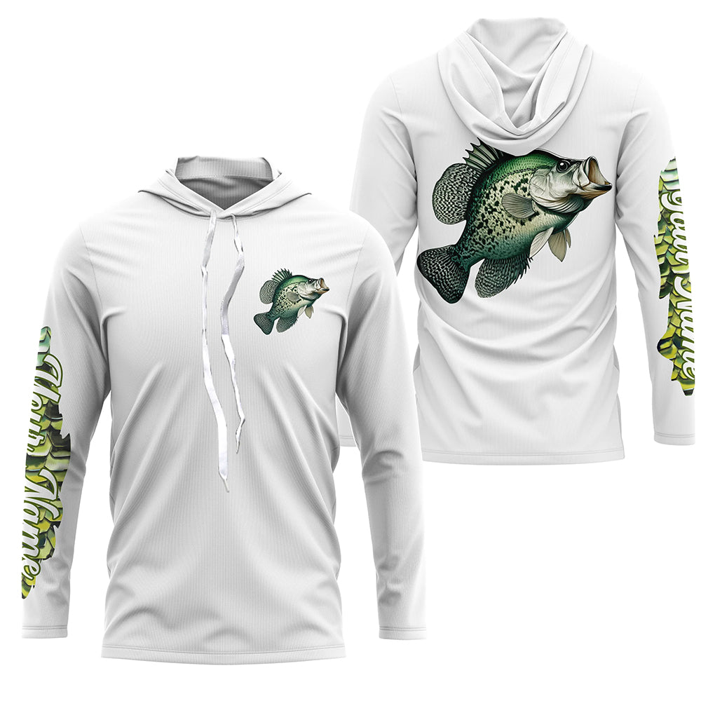 Crappie fishing Custom name sun protection Long sleeve Fishing, Crappie Fishing NQS4341
