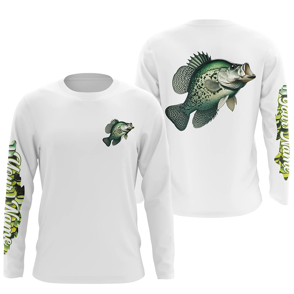 Crappie fishing Custom name sun protection Long sleeve Fishing, Crappie Fishing NQS4341