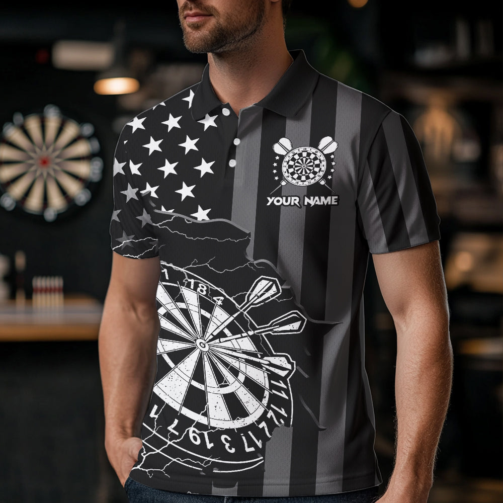 Personalized Black American flag Lightning thunder Custom Dart Team Darts NQS9539