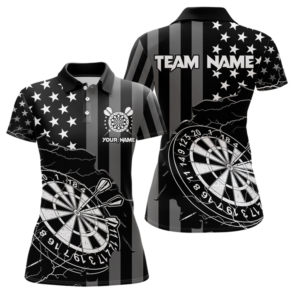 Personalized Black American flag Lightning thunder Custom Dart Team Darts NQS9539