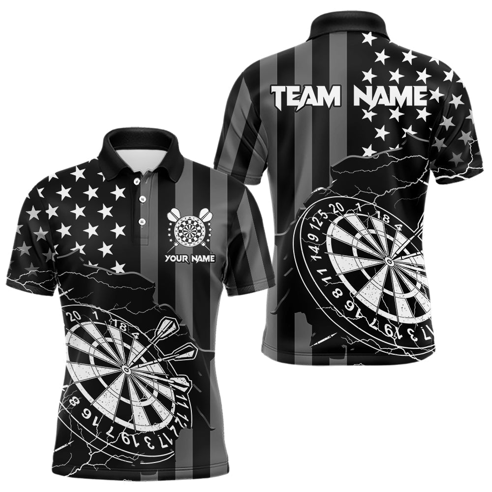Personalized Black American flag Lightning thunder Custom Dart Team Darts NQS9539