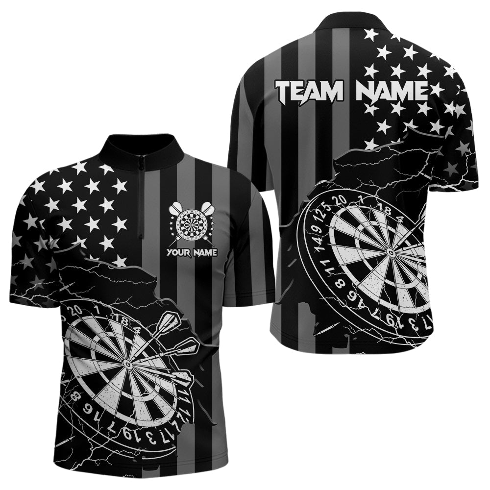 Personalized Black American flag Lightning thunder Custom Dart Team Darts NQS9539
