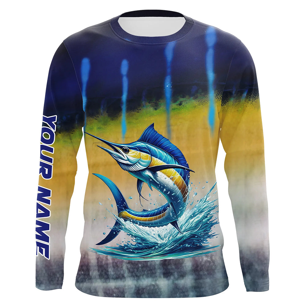 Personalized Marlin Fishing, Marlin scales UV protection performance saltwater fishing NQS5254
