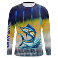 Personalized Marlin Fishing, Marlin scales UV protection performance saltwater fishing NQS5254