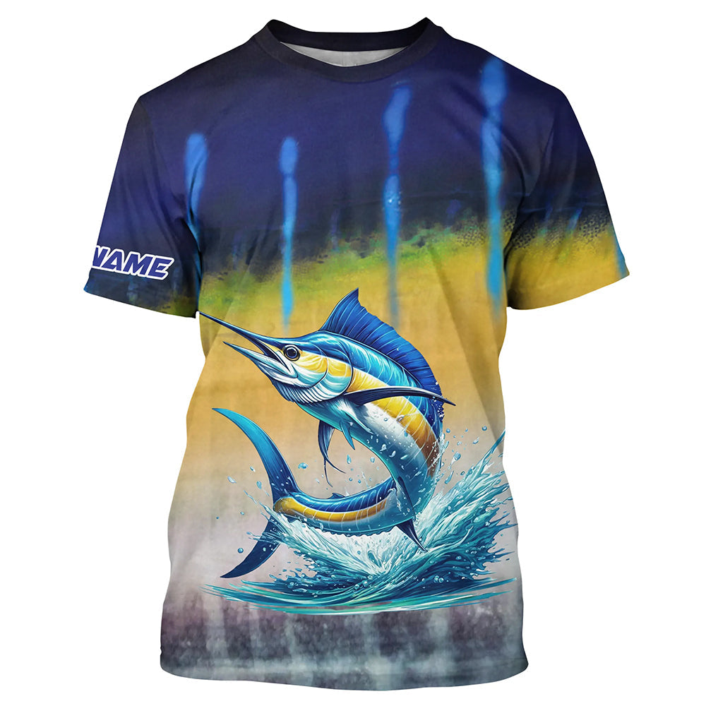 Personalized Marlin Fishing, Marlin scales UV protection performance saltwater fishing NQS5254