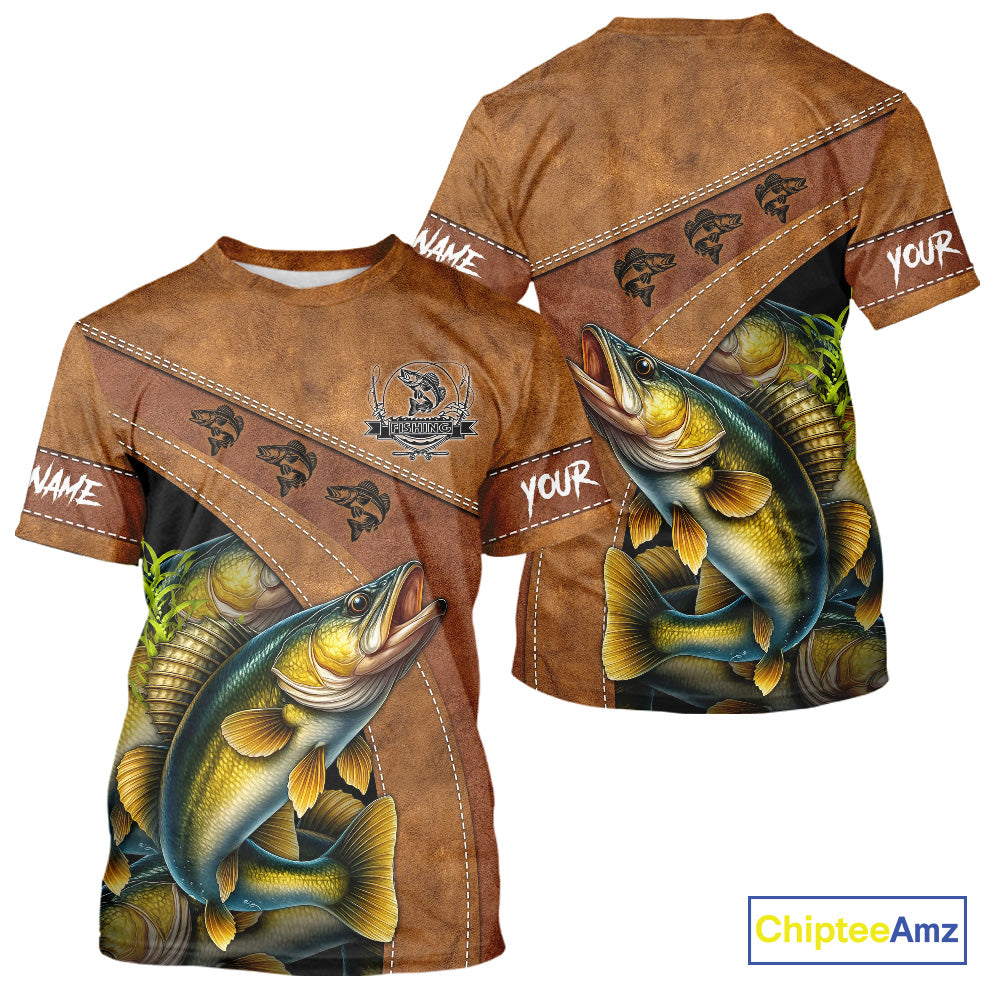 Walleye fishing UV protection custom name fishing, performance, women, kid