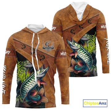 Musky fishing UV protection custom name fishing, performance, women, kid