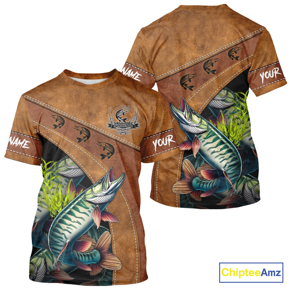 Musky fishing UV protection custom name fishing, performance, women, kid