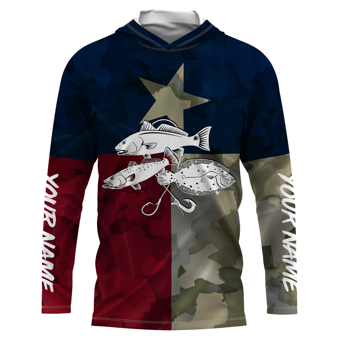 TX Texas Flag Texas slam Fishing Patriotic Performance Fishing UV Protection UPF 30+, Personalized Texas Fishermans Gift NQS2373