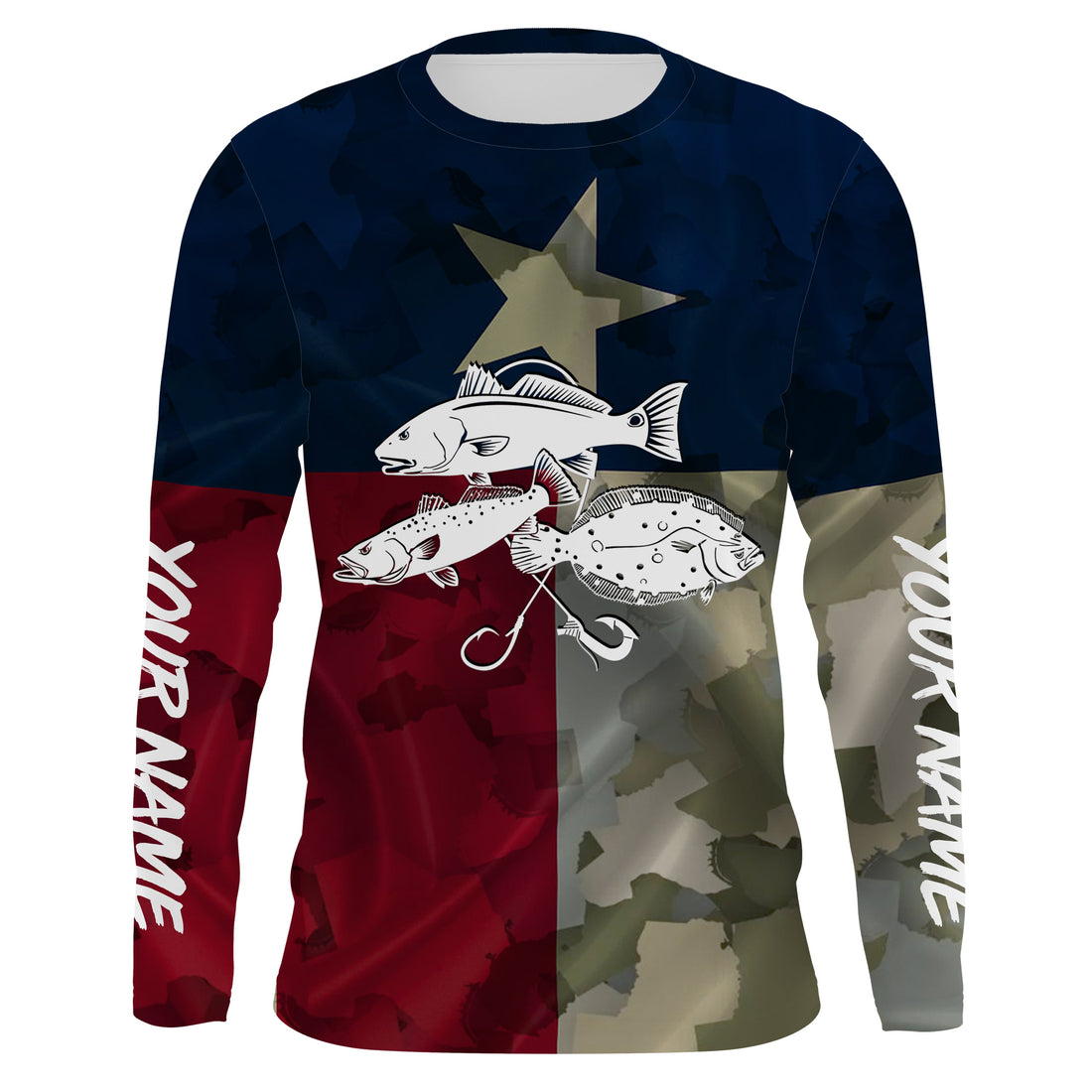 TX Texas Flag Texas slam Fishing Patriotic Performance Fishing UV Protection UPF 30+, Personalized Texas Fishermans Gift NQS2373