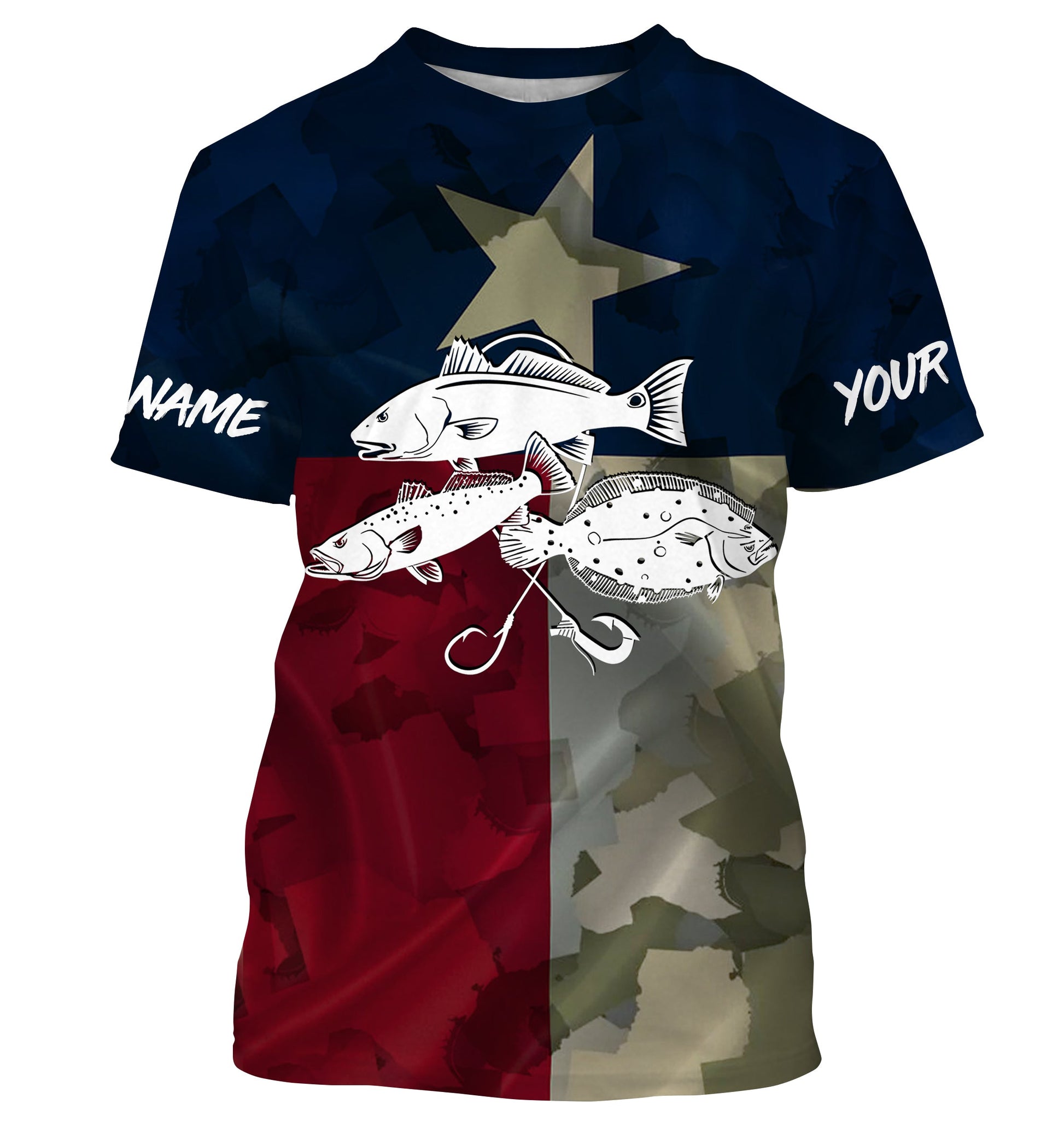 TX Texas Flag Texas slam Fishing Patriotic Performance Fishing UV Protection UPF 30+, Personalized Texas Fishermans Gift NQS2373
