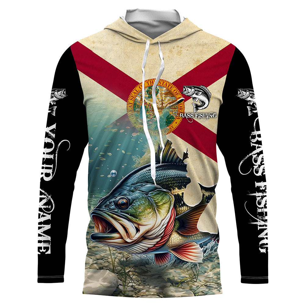 Florida bass fishing Custom Name UV protection fishing, custom fishing apparel NQS3063