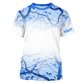Personalized name White and Blue Camo performance long sleeve team fishing tournament NQS9555