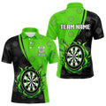 Black and Green Flame Darts Custom Team Darts NQS9565