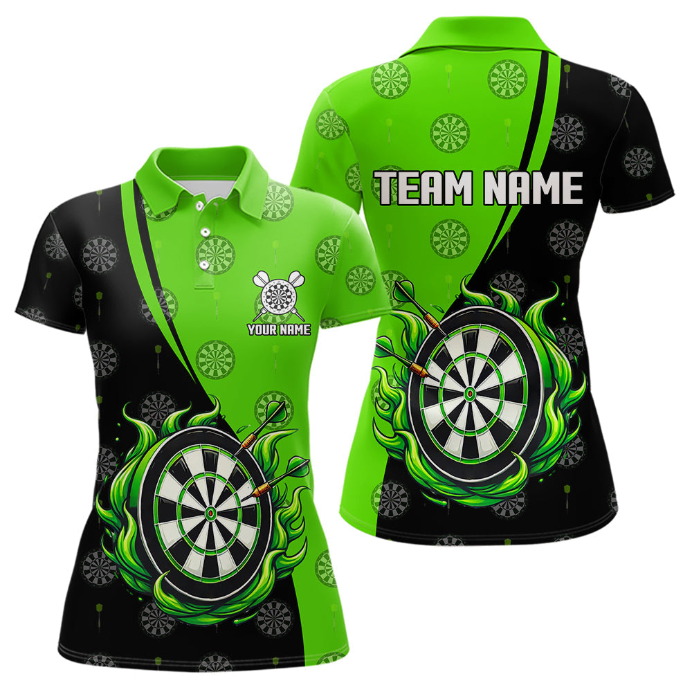 Black and Green Flame Darts Custom Team Darts NQS9565