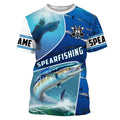 Wahoo blue water spearfishing Custom Name UV protection UPF 30+ fishing, custom fishing apparel NQS3069