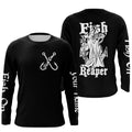 Fish Reaper Fish on black custom name UV protection custom long sleeve, fishing NQS2857