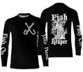 Fish Reaper Fish on black custom name UV protection custom long sleeve, fishing NQS2857