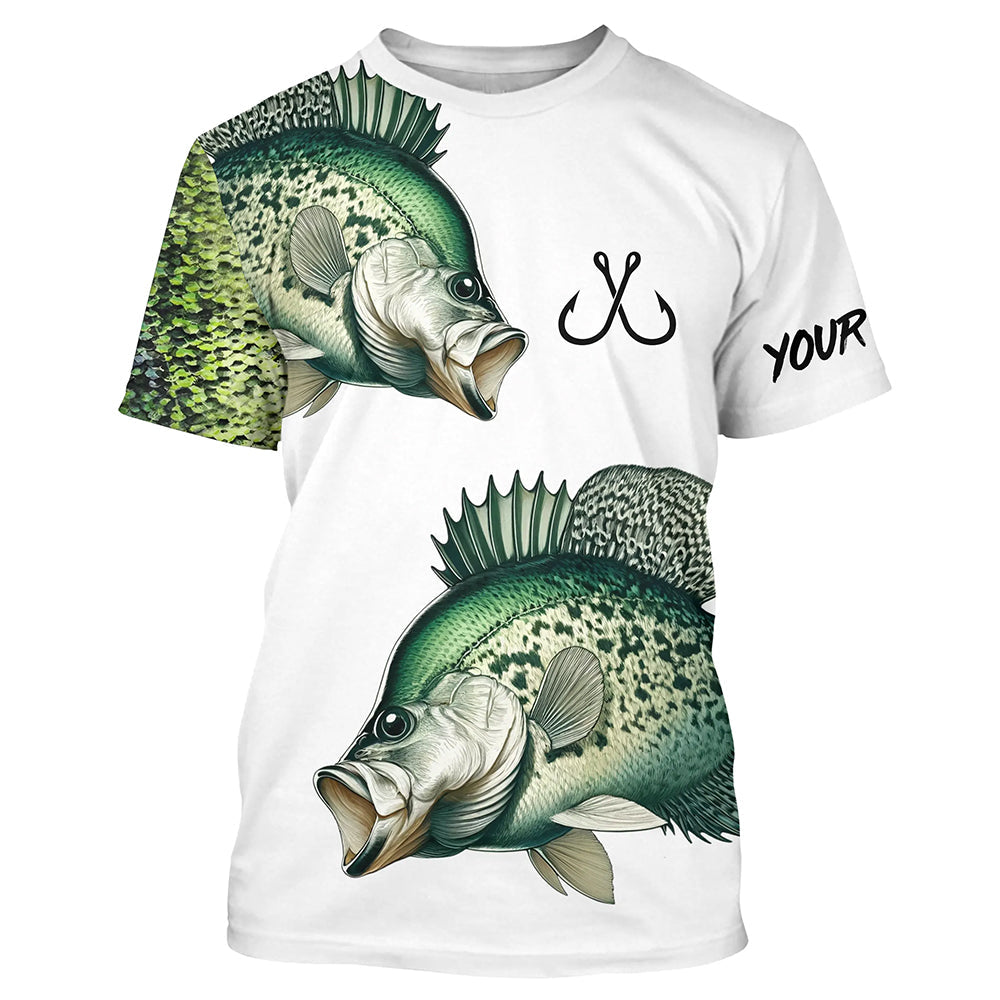 Crappie Fishing green scales Custom long sleeve Fishing, personalized Fishing NQS4982