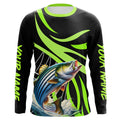 Personalized Striped Bass Long Sleeve Fishing, Striper Tournament Fishing | Green NQS7499