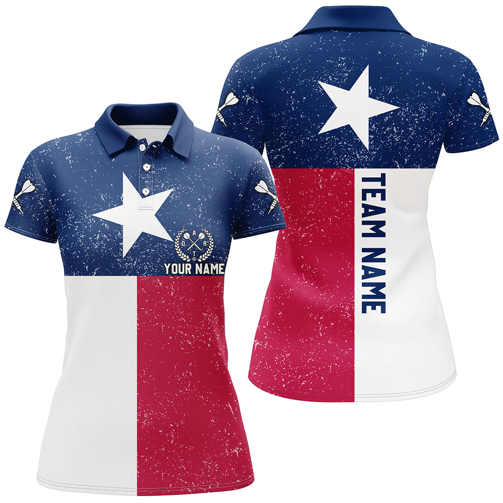Customized Grunge Texas Flag Darts Men Quarter-Zip, Patriotic Texas Darts
