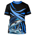 Personalized Sailfish Long Sleeve Fishing, Sailfish Tournament Fishing | Blue NQS7501