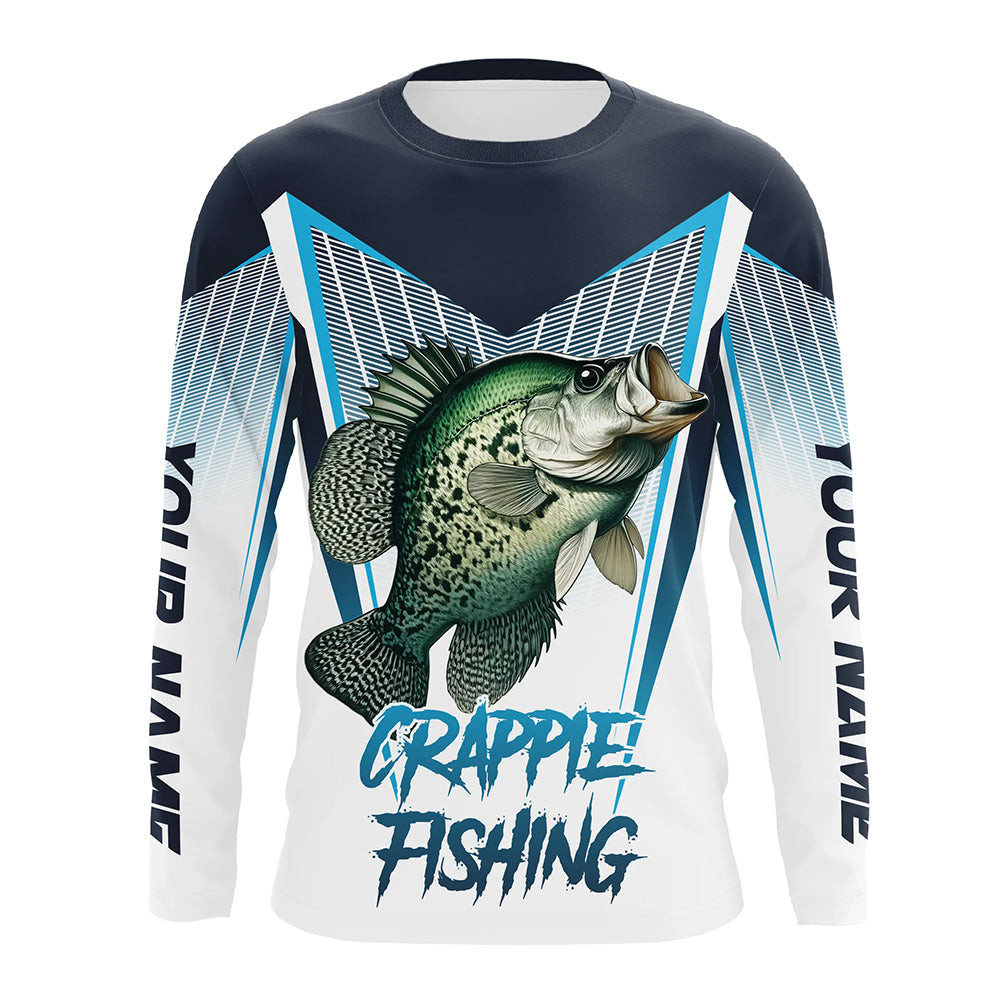 Personalized Crappie fishing 3D All Over Printed Long Sleeve, Crappie Tournament Fishing NQS7666