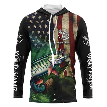 Musky Fishing American Flag Patriotic Customize fishing, personalized fishing gifts NQS481