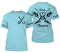 Fish Reaper Fish on Custom Name 3D All over printed Fishing light blue fishing, fishing NQS2812