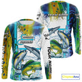 Mahi Mahi, Wahoo, Tuna slam fishing scales custom fishing team, Offshore fishing apparel NQS9997