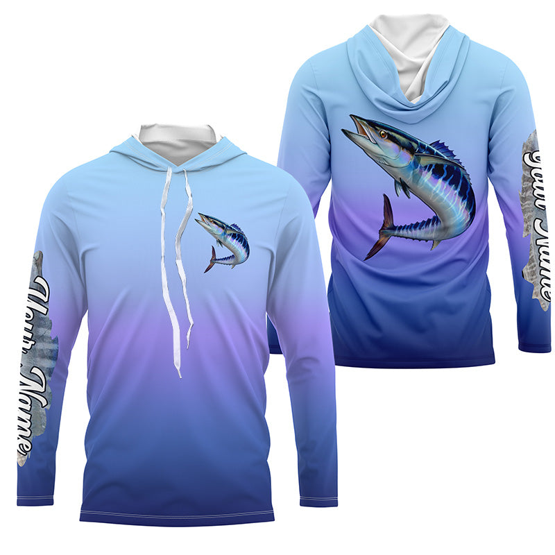 Wahoo fishing Custom Name UV protection UPF 30+ fishing, deep sea fishing tournament NQS3958