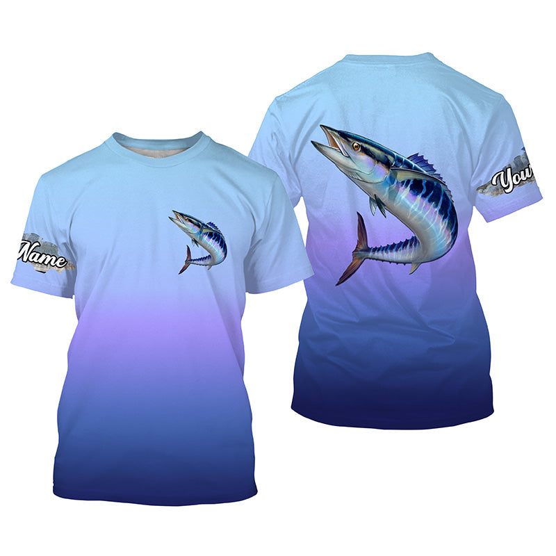 Wahoo fishing Custom Name UV protection UPF 30+ fishing, deep sea fishing tournament NQS3958