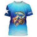 Personalized Texas Slam Redfish, trout, flounder Long Sleeve Performance Texas flag Fishing NQS6678