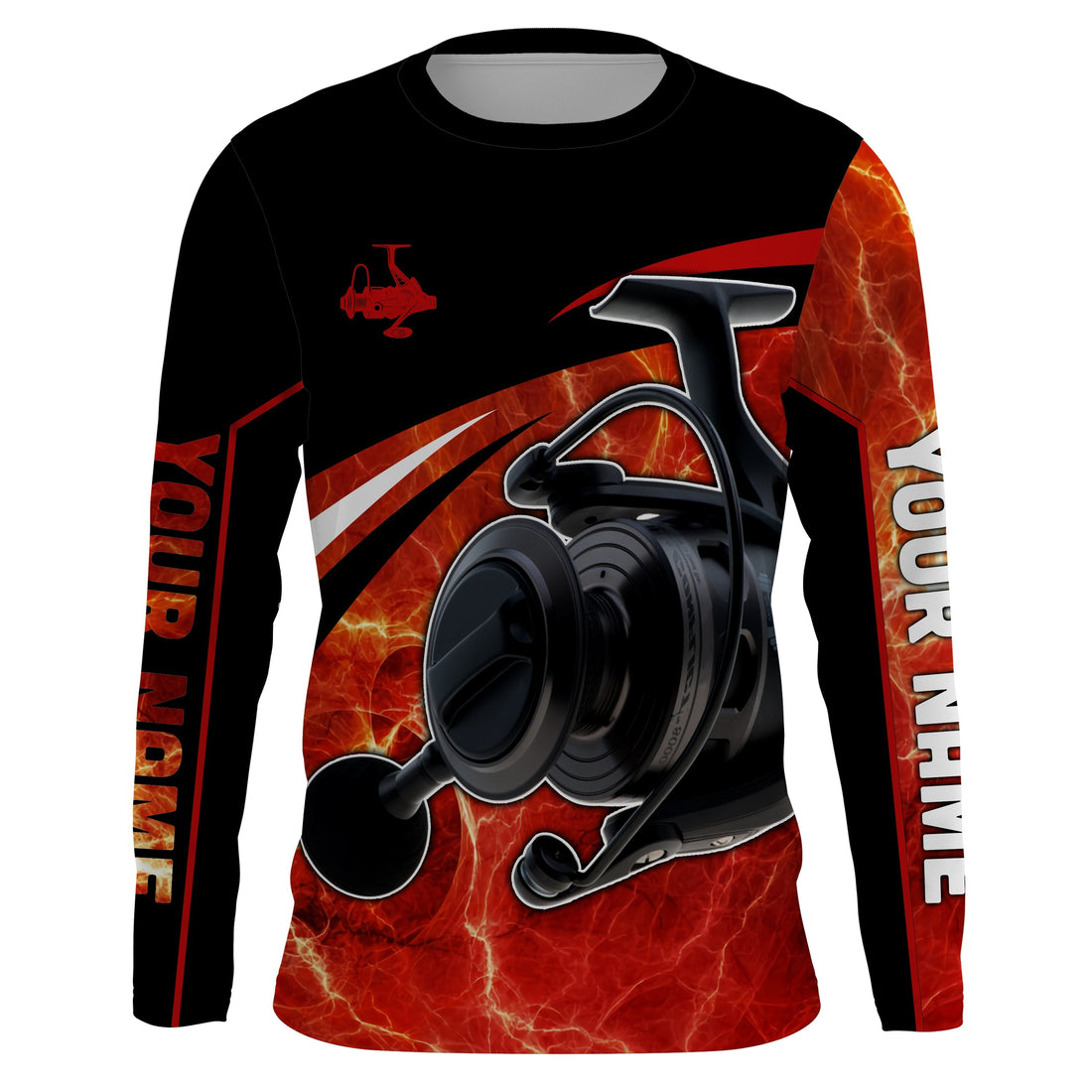 Fishing reel red and black performance Fishing Custom Name 3D All over printed NQS2533