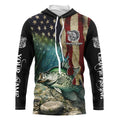 Crappie Fishing American Flag Patriotic Custom UV protection fishing apparel, Crappie fishing NQS498