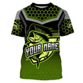 Largemouth bass fishing green Custom Name UV Protection Fishing, Bass fishing NQS3644