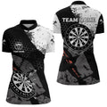 Retro Black White Pattern Custom Darts Quarter-Zip Dart Team
