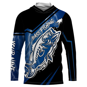 Largemouth bass fishing tattoo Custom Name UV protection Fishing, blue lightning fishing NQS3514
